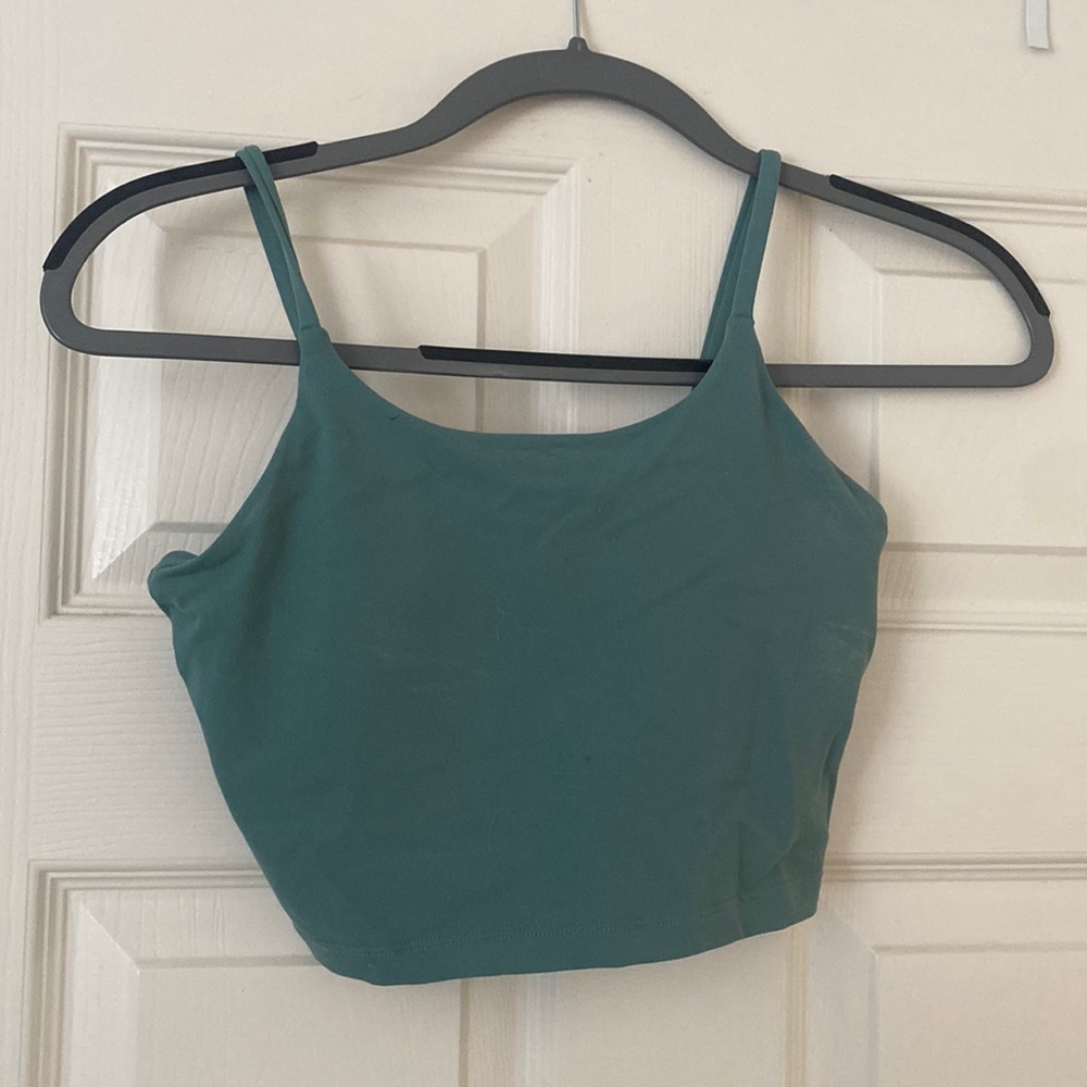 Pink Lily Green Workout Tank